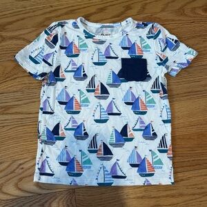 Little Sleepies Multicolor Sailboat Kids Tee